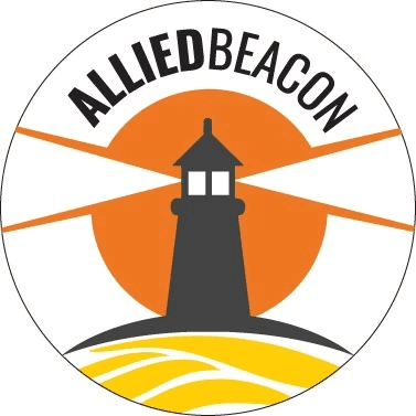 Allied Beacon Award logo featuring a lighthouse against an orange sun